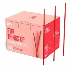 Hot Sale 🎁 Stirrers & Straws Perk™ Red Plastic Stirrers, 1000/Pack (PK56402) 🌟