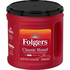 Flash Sale 🥰 Folgers Classic Roast Ground Coffee, Medium Roast, 25.9 Oz. Canister (SMU02042/2550030407) 😀