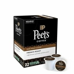 Coupon 🤩 K-Cups Peet's Coffee French Roast, Keurig K-Cup Pods, Dark Roast, 22/Box (6545XX) 🔥