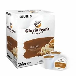 Best Pirce 🤩 Gloria Jean's Coffees K-Cups Gloria Jean's Hazelnut Coffee, Keurig K-Cup Pods, Medium Roast, 24/Box (60051-052) 🔔