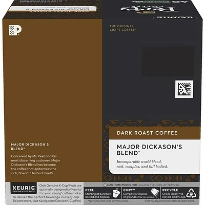 Best reviews of 😀 K-Cups Keurig® Peet's Coffee Major Dickason's Blend Single-Serve Keurig® K-Cup® Pods, Dark Roast, 40/Box (373354) 🌟 6 Best reviews of 😀 K-Cups Keurig® Peet's Coffee Major Dickason's Blend Single-Serve Keurig® K-Cup® Pods, Dark Roast, 40/Box (373354) 🌟 - Image 6