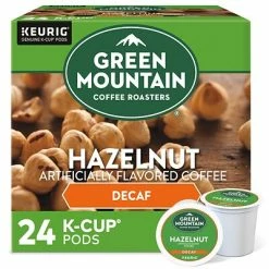 Deals 😀 K-Cups Green Mountain Hazelnut Decaf Coffee, Keurig K-Cup Pods, Light Roast, 24/Box (7792) ⭐