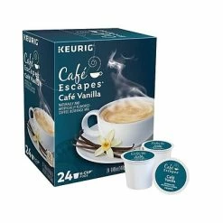 Best reviews of ❤️ K-Cups Cafe Escapes Café Vanilla Coffee, Keurig K-Cup Pods, 24/Box (6812) 🧨