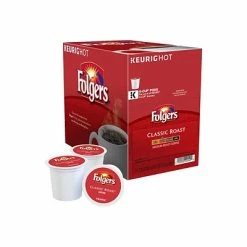 Brand new ✨ K-Cups Folgers Classic Roast Coffee, Keurig® K-Cup® Pods, Medium Roast, 24/Box (6685) 😉
