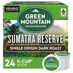 Cheapest 🎁 K-Cups Green Mountain Sumatra Reserve Coffee, Keurig® K-Cup® Pods, Dark Roast, 24/Box (4060) 🥰