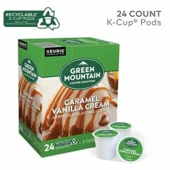 Deals 😍 K-Cups Green Mountain Caramel Vanilla Cream Coffee, Keurig® K-Cup® Pods, Light Roast, 24/Box (6700) ⌛ -Coffee Sales Store unnamed file 59