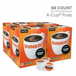 Cheap 😉 K-Cups Dunkin' Midnight, Keurig Single Serve K-cup Pods, Dark Roast Coffee, 88 Count 🎉