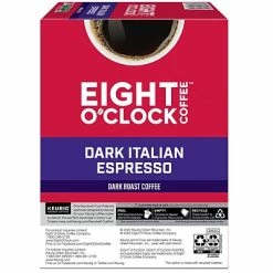 Promo 😉 K-Cups Eight O'Clock Dark Italian Espresso, Keurig® K-Cup® Pods, Dark Roast, 24/Box (6408) ❤️ -Coffee Sales Store unnamed file 626