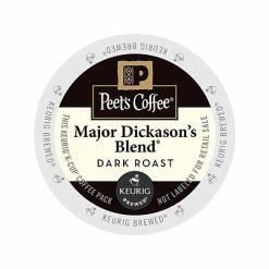 Flash Sale 🎁 K-Cups Peet's Coffee Major Dickason's Blend, Keurig K-Cup Pods, Dark Roast, 88/Carton (65470) 🎉