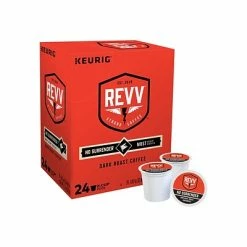 Promo ✔️ Revv Coffee K-Cups Revv No Surrender Coffee, Keurig® K-Cup® Pods, Dark Roast, 24/Box (6873) 🔔