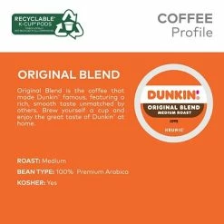 Cheapest 🔥 K-Cups Dunkin' Donuts Original Blend Coffee, Keurig® K-Cup® Pods, Medium Roast, 22/Box (400845) ✔️ -Coffee Sales Store unnamed file 70