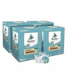 Promo ✨ Caribou Coffee K-Cups Caribou Blend Decaf Coffee, Keurig K-Cup Pods, Medium Roast, 96/Carton (10307) ✨