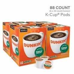Hot Sale ⌛ K-Cups Dunkin' Donuts Dunkin' Decaf Coffee, Keurig® K-Cup® Pods, Medium Roast, 88/Carton (400846) 🔥