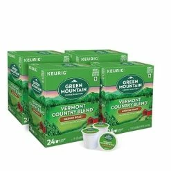Discount 👍 K-Cups Green Mountain Vermont Country Blend Coffee, Keurig® K-Cup® Pods, Medium Roast, 96/Carton (GMT6602CT) ✔️