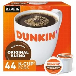 Outlet 🔔 K-Cups Dunkin' Donuts Original Blend Coffee, Keurig® K-Cup® Pods, Medium Roast, 44/Box (006933) ❤️