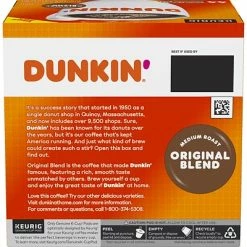 Outlet 🔔 K-Cups Dunkin' Donuts Original Blend Coffee, Keurig® K-Cup® Pods, Medium Roast, 44/Box (006933) ❤️ -Coffee Sales Store unnamed file 732