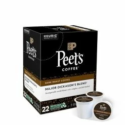 Buy 🔥 Peet's Coffee K-Cups Peet's Major Dickason's Blend Coffee, Keurig K-Cup Pods, Dark Roast, 22/Box (6547) 😀