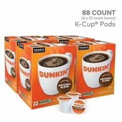 Best deal 😍 K-Cups Dunkin' Donuts Original Blend Coffee, Keurig® K-Cup® Pods, Medium Roast, 88/Carton (400845) 🥰