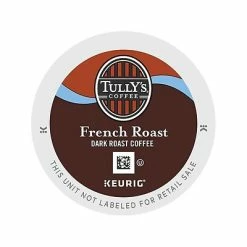 Discount 🔔 K-Cups Tully's French Roast Coffee, Keurig® K-Cup® Pods, Dark Roast, 96/Carton (700285) 🌟