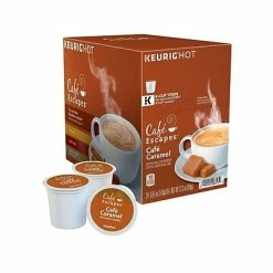 New 🔥 K-Cups Cafe Escapes Café Caramel Coffee, Keurig® K-Cup® Pods, Light Roast, 24/Box (GMT6813) ⌛ -Coffee Sales Store unnamed file 896