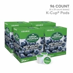 Best deal 🔔 K-Cups Green Mountain Wild Mountain Blueberry Coffee, Keurig K-Cup Pods, Light Roast, 96/Carton (67832) ✔️