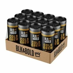 Hot Sale ✔️ BLK & Bold BLK & Bold Smoove Operator Unsweet Cold Brew Coffee, Dark Roast, 7.5 Oz., 12/Box (006-01-0001) 👏